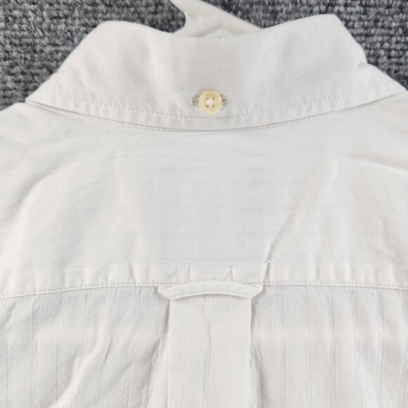 Faconnable XL Cotton Button-Down Striped White French Long Sleeve Shirt Mens - Picture 16 of 16